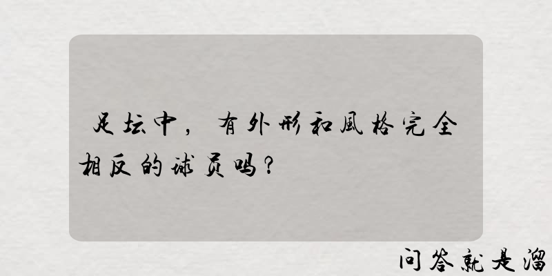 足坛中，有外形和风格完全相反的球员吗？